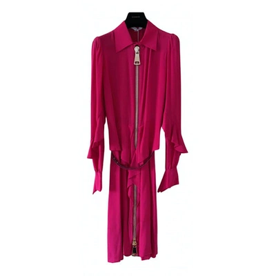 Pre-owned Givenchy Silk Mid-length Dress In Pink