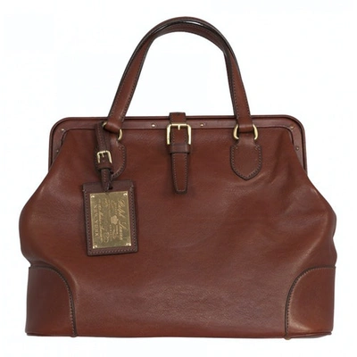 Pre-owned Ralph Lauren Leather Handbag In Brown