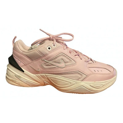 Pre-owned Nike M2k Tekno Pink Leather Trainers