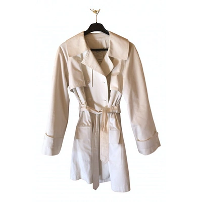 Pre-owned Saint Laurent Trench Coat In White