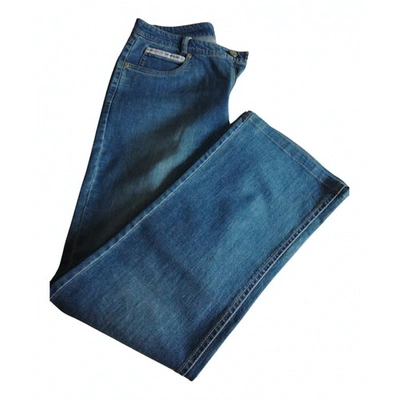 Pre-owned Burberry Straight Pants In Blue