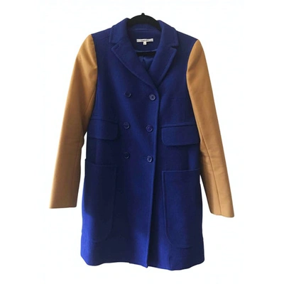 Pre-owned Carven Peacoat In Blue