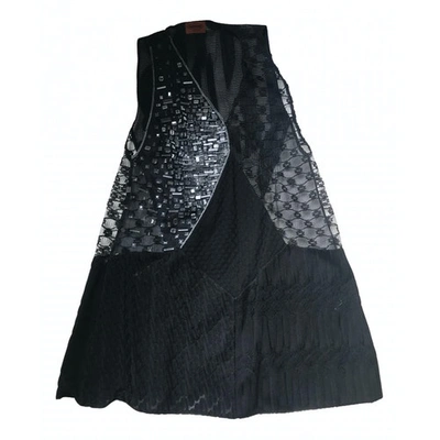 Pre-owned Missoni Lace Mini Dress In Black