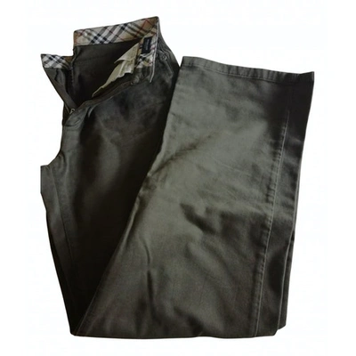 Pre-owned Burberry Large Trousers In Green