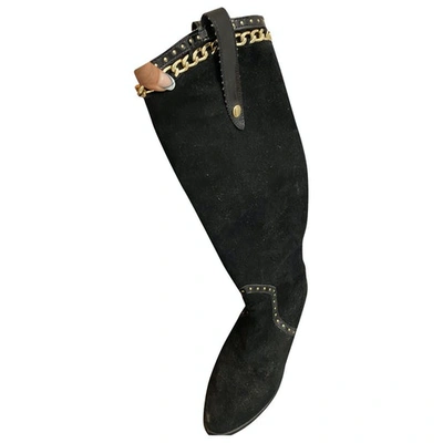 Pre-owned Just Cavalli Boots In Black