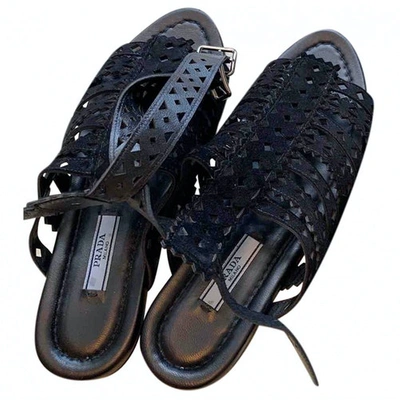 Pre-owned Prada Sandal In Black