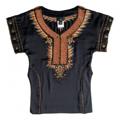 Pre-owned Just Cavalli Silk Blouse In Black