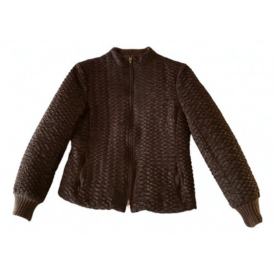 Pre-owned Blumarine Wool Short Vest In Brown