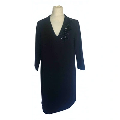 Pre-owned Liviana Conti Wool Mini Dress In Black