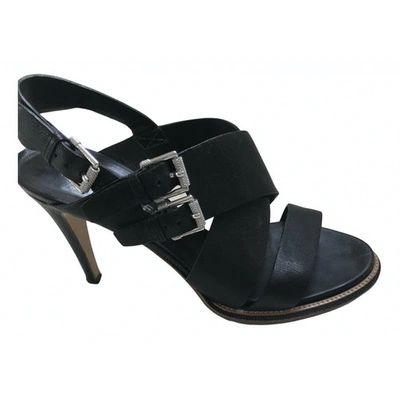 Pre-owned Belstaff Leather Sandals In Black