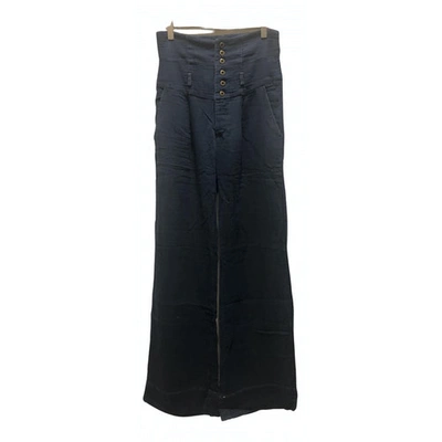 Pre-owned Mayle Trousers In Blue