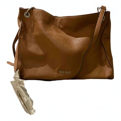 Pre-owned Mia Bag Leather Handbag In Brown