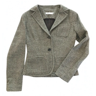 Pre-owned Peserico Wool Blazer In Grey