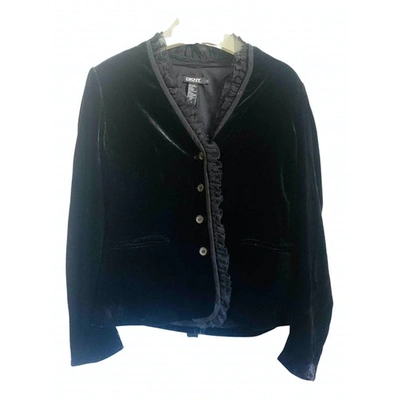 Pre-owned Dkny Velvet Jacket In Black