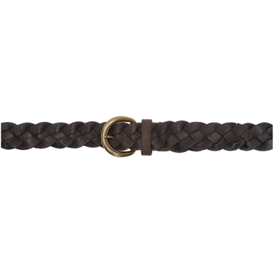 Rrl Tan Braided Terrance Belt