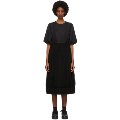 Comme Des Garçons Comme Des Garcons Black Georgette Suspender Skirt In 1 Black Bla