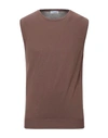 Gran Sasso Sleeveless Sweater In Brown