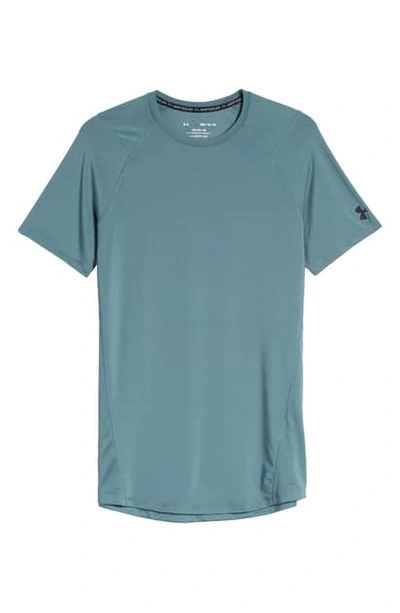 Under Armour Raid 2.0 Crewneck T-shirt In Lichen Blue / / Black