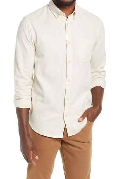 Nn07 Levon 5159 Slim Fit Flannel Button-down Shirt In Creme