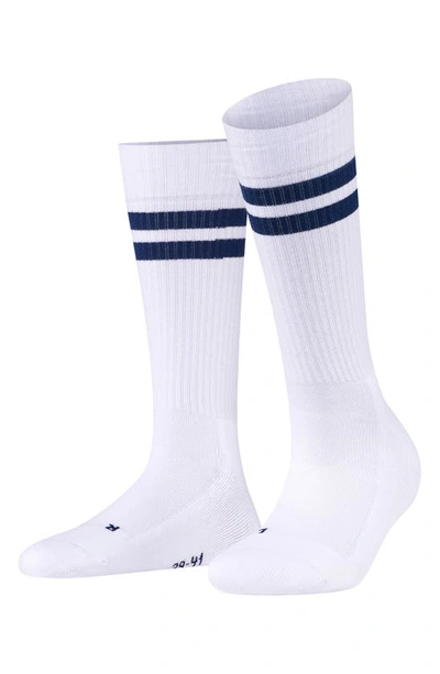 Falke Men's Dynamic Tennis Socks In White/royal Blue