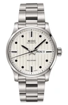 Mido Multifort Automatic Bracelet Watch, 42mm In Silver/ White