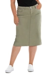 Slink Jeans Stretch Cotton Denim Skirt In Gabi
