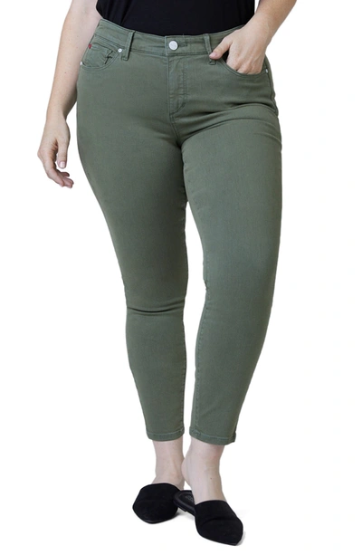 Slink Jeans Denim Leggings In Green