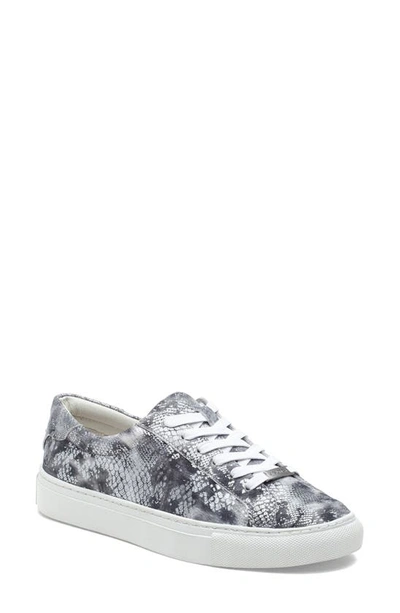 Jslides Lacee Sneaker In Silver/ Black Print Leather