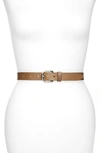 Isabel Marant Zap Leather Belt In Bronze