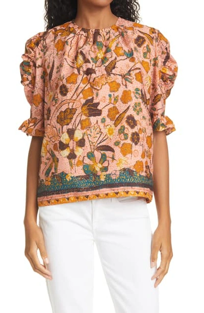 Ulla Johnson Joni Blouse In Blush Floral