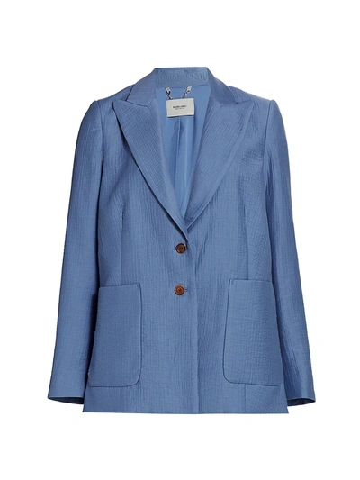 Rachel Comey Atkins Cotton Blend Blazer In Blue