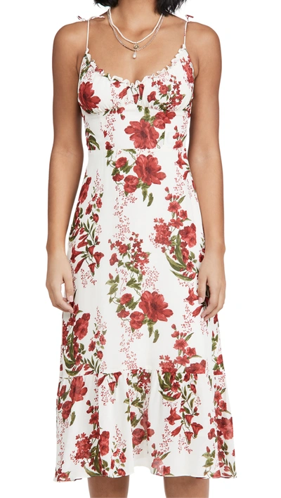 Reformation Embry Floral Midi Dress In Georgette