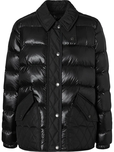 Burberry Newry Down Puffer Jacket In Black