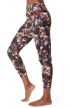 Sweaty Betty Super Sculpt Pocket 7/8 Leggings In Blue Abstract Floral Print