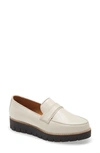 Aquatalia Genevive Weatherproof Loafer In Off White