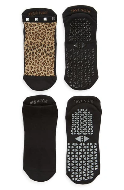 Tavi Noir Grip Savvy Assorted 2-pack No-show Socks