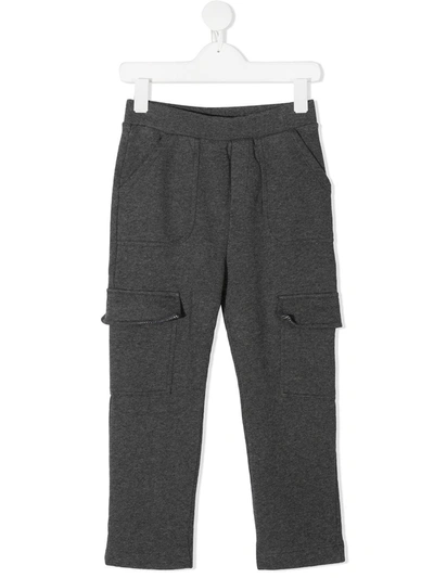 Bonpoint Kids' Two-pocket Track Trousers In Grey