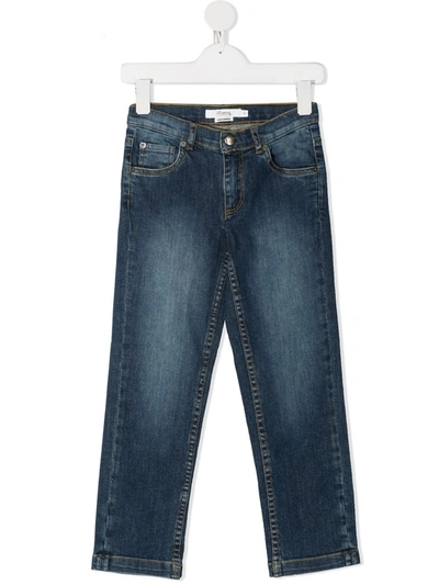 Bonpoint Kids' Dewey Straight-leg Jeans In Blue
