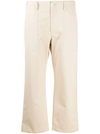 Jejia High Waist Cropped Trousers In Neutrals