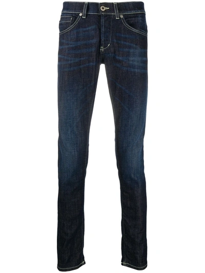 Dondup High-rise Slim Fit Jeans In Blue