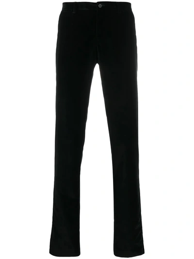 Dolce & Gabbana Velvet Skinny Trousers In Black