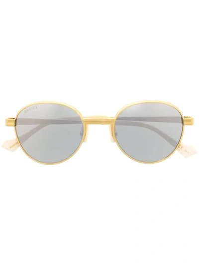 Gucci Round-frame Sunglasses In Gold