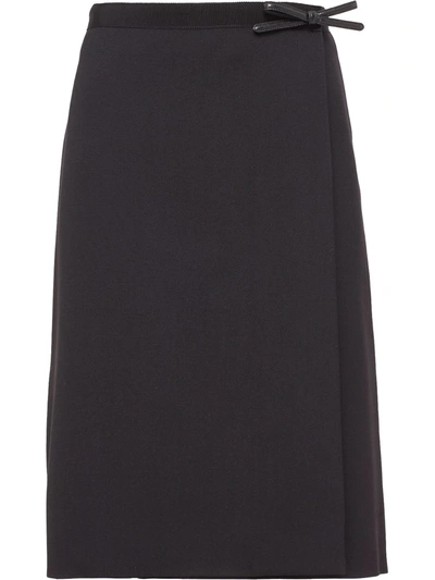 Prada Toile Natté Skirt In Black