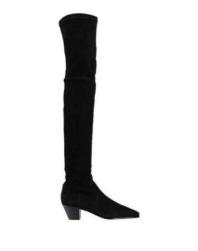 Maje Knee Boots In Black