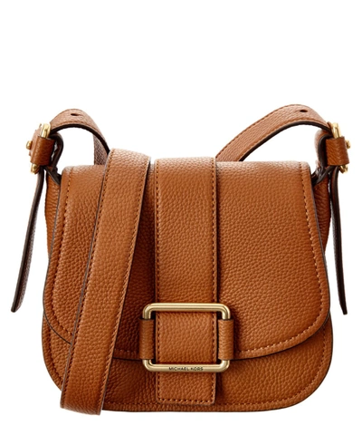 Michael Michael Kors Maxine Medium Leather Saddle Bag In Brown | ModeSens