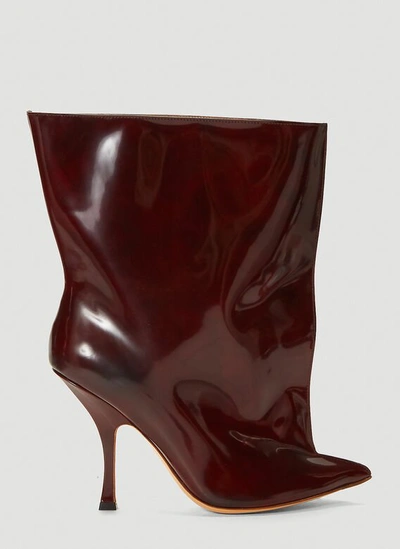Y/project Tubular Ankle Boots In Red