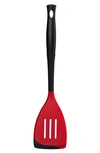Le Creuset Bi-material Slotted Turner In Cherry