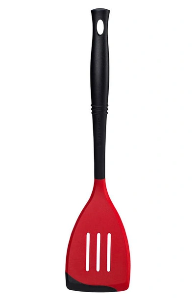 Le Creuset Bi-material Slotted Turner In Cherry