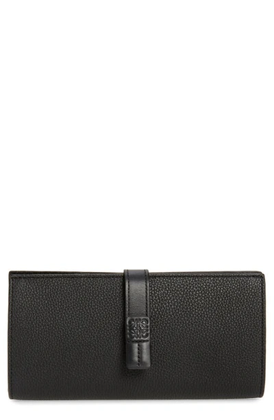 Loewe Large Leather Wallet In Black