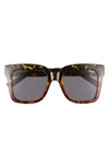 Quay Icy 58mm Ombré Sunglasses In Tort Fade/ Smoke
